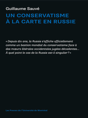 cover image of Un conservatisme à la carte en Russie